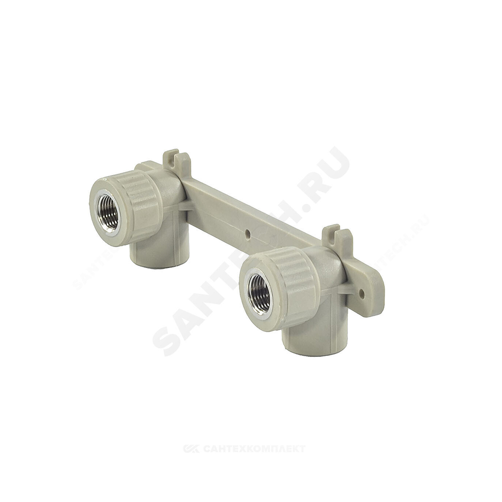 Планка монтажная PP-R серая Дн 20х1/2" ВР под смеситель VALFEX 10124020Г
