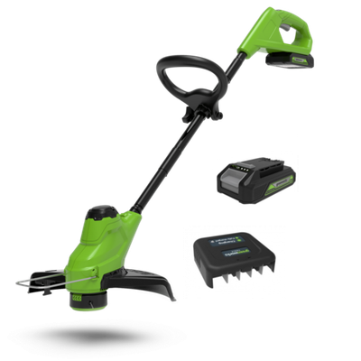 Аккумуляторный триммер Greenworks G24LT25, 24v, 25 см, (2107207SA), с аккумулятором 2 А·ч и зарядным устройством
