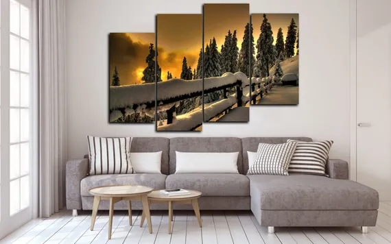 Модульная картина "Зимняя красота"