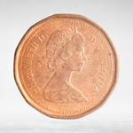 Canada, 1 Cent, 1989 – Elizabeth II (Second Portrait, 12-Sided Design), XF