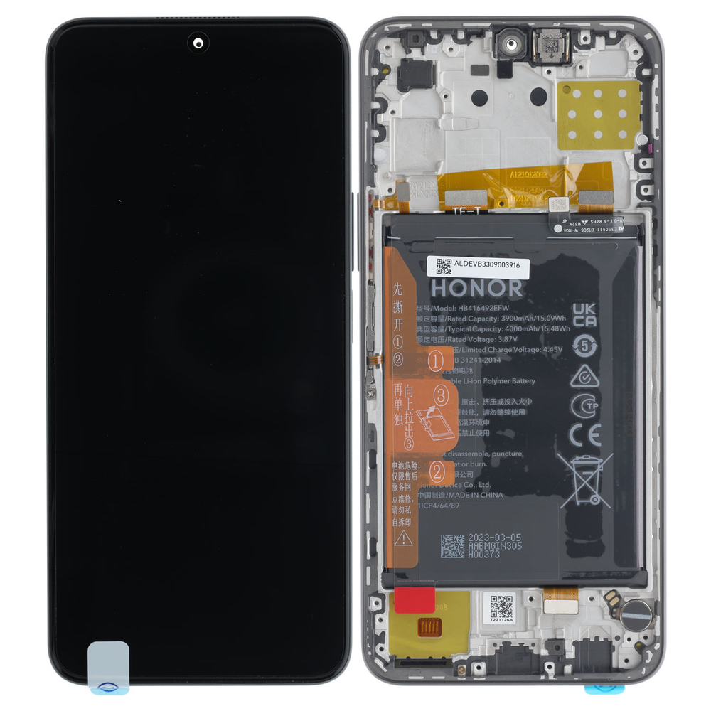 Honor X8 4G (TFY-LX1)  / Дисплейный модуль (в сборе с тачскрином и аккумулятором) (в рамке) (ORIG-SP)