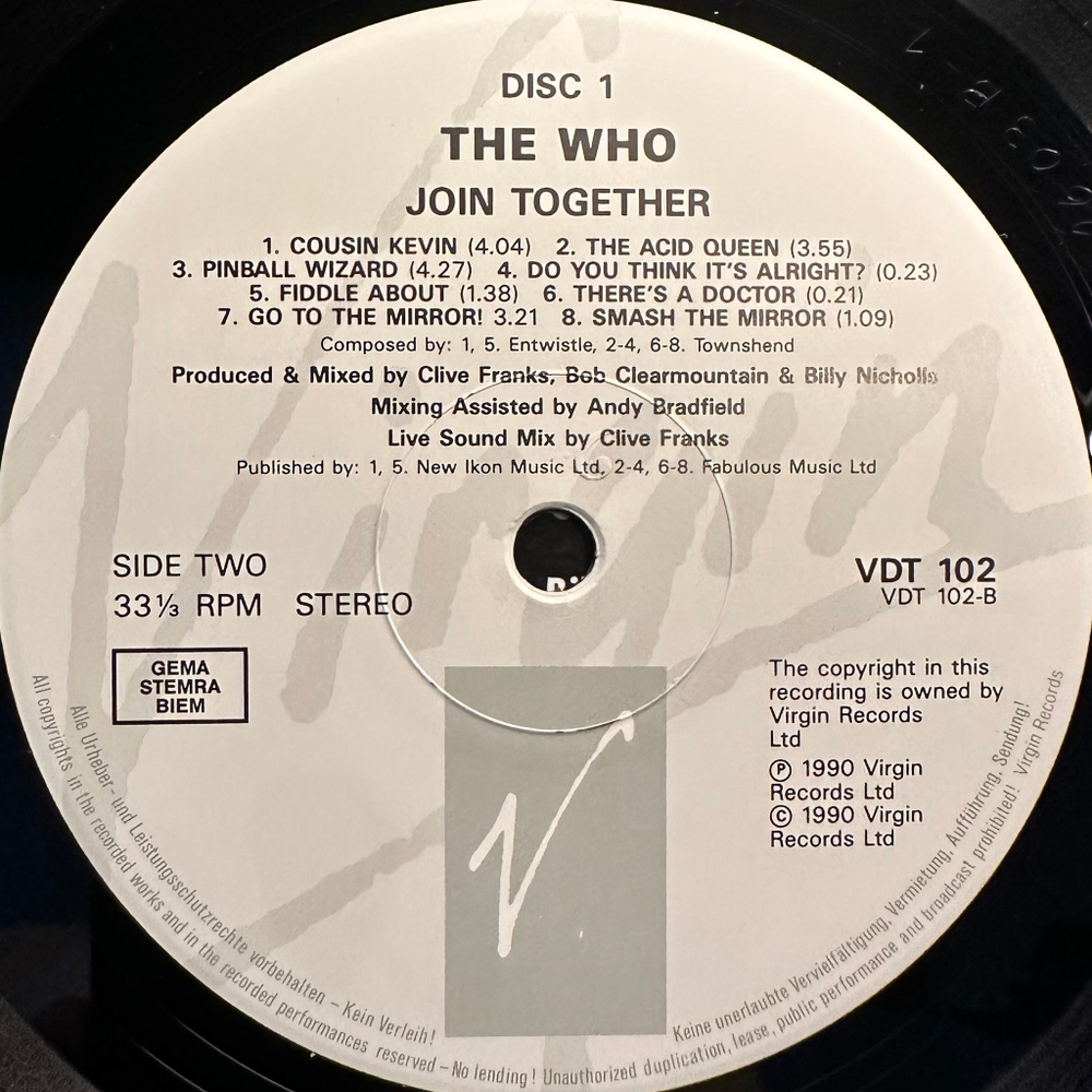 The Who – Join Together 3LP (Европа 1990г.)