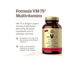 Solgar Formula VM-75, 90 таблеток — мультивитамины с минералами — витамины A, B6, B12, C, D, E — биотин, магний, кальций, железо, цинк — веганские, без глютена, без молочных продуктов — 90 порций