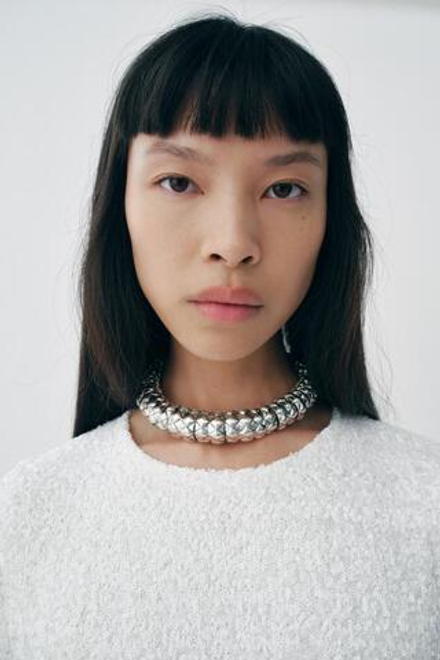 ZARA ДЛИННОЕ ПЛАТЬЕ С ПАЙЕТКАМИ, БЕЛЫЙ
