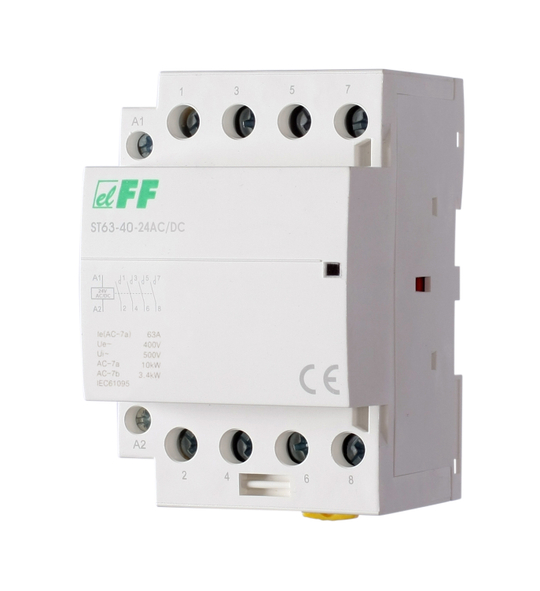 Контактор модульный ST63-40-24 63А 4NO 24В AC/DC F&F