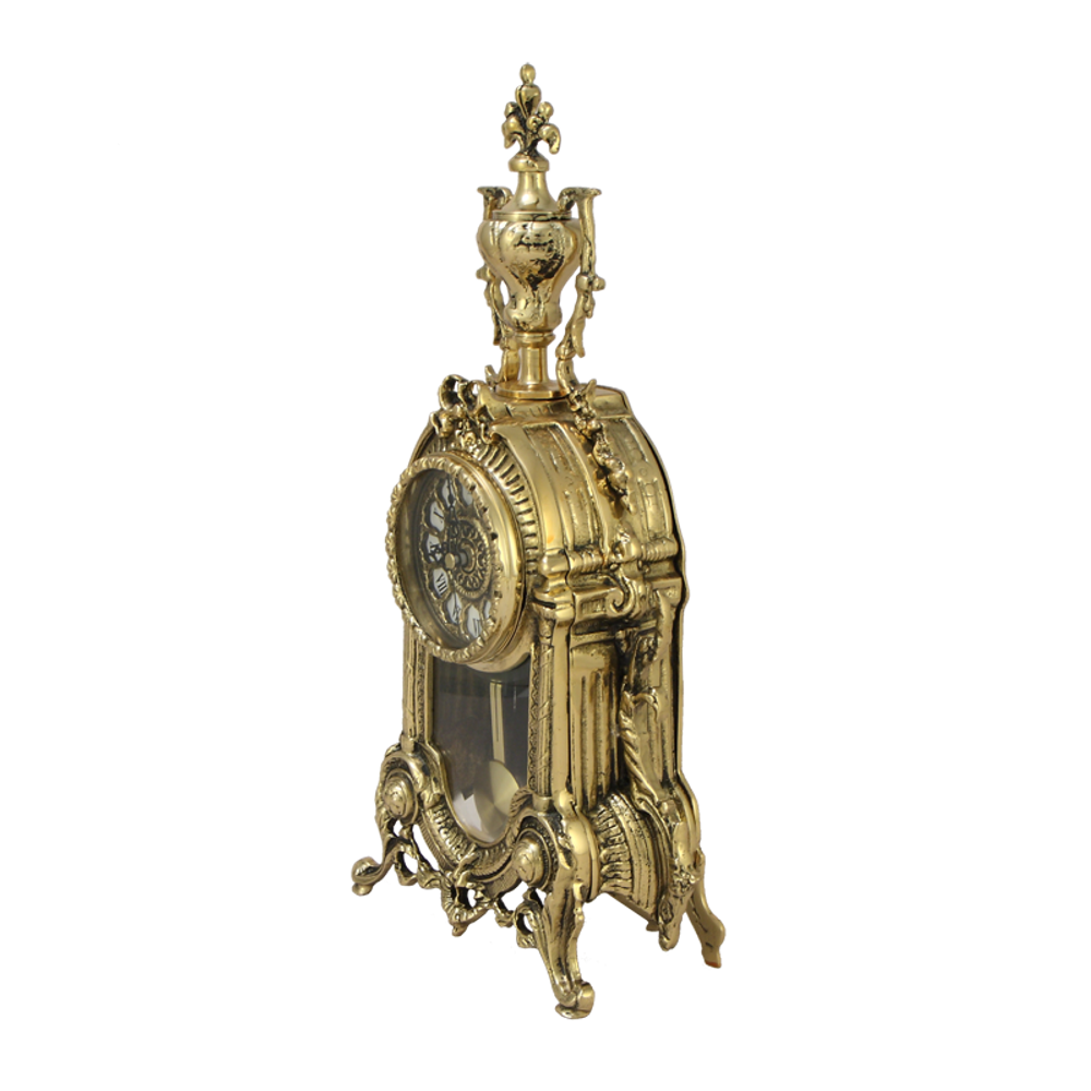 Bello De Bronze Каминные часы с маятником с канделябрами "Библо"