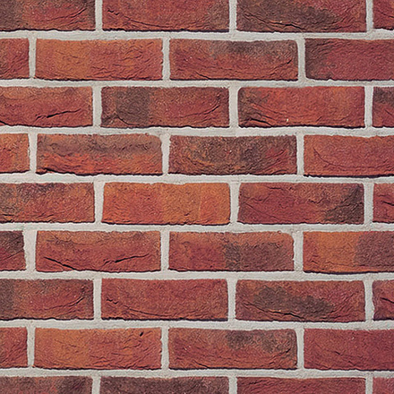 Roben Formback светло-красный пестрый (hellrot-bunt) NF полнотелый 240x115x71, поверхность ручная формовка (handform) - облицовочный кирпич ручной формовки