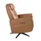 Кресло-реклайнер поворотное Angel Cerda 5115 из коричновой кожи