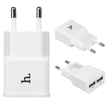 Сетевой адаптер питания HOCO UH202 2USB 2.1A (белый)