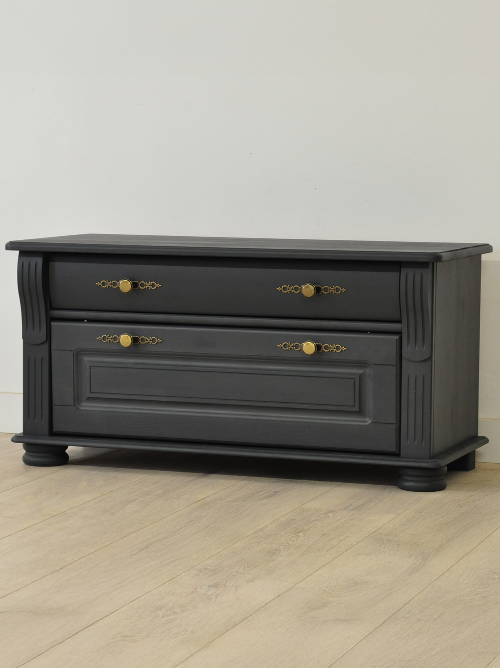 Обувница для прихожей, 91х42х46, Susanna, с сиденьем, для обуви, деревянная, серый, Dipriz