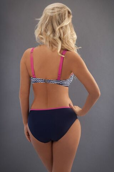 Купальник Alison с контрастной отделкой края (Размер: 40) (Цвет: синий с белым)