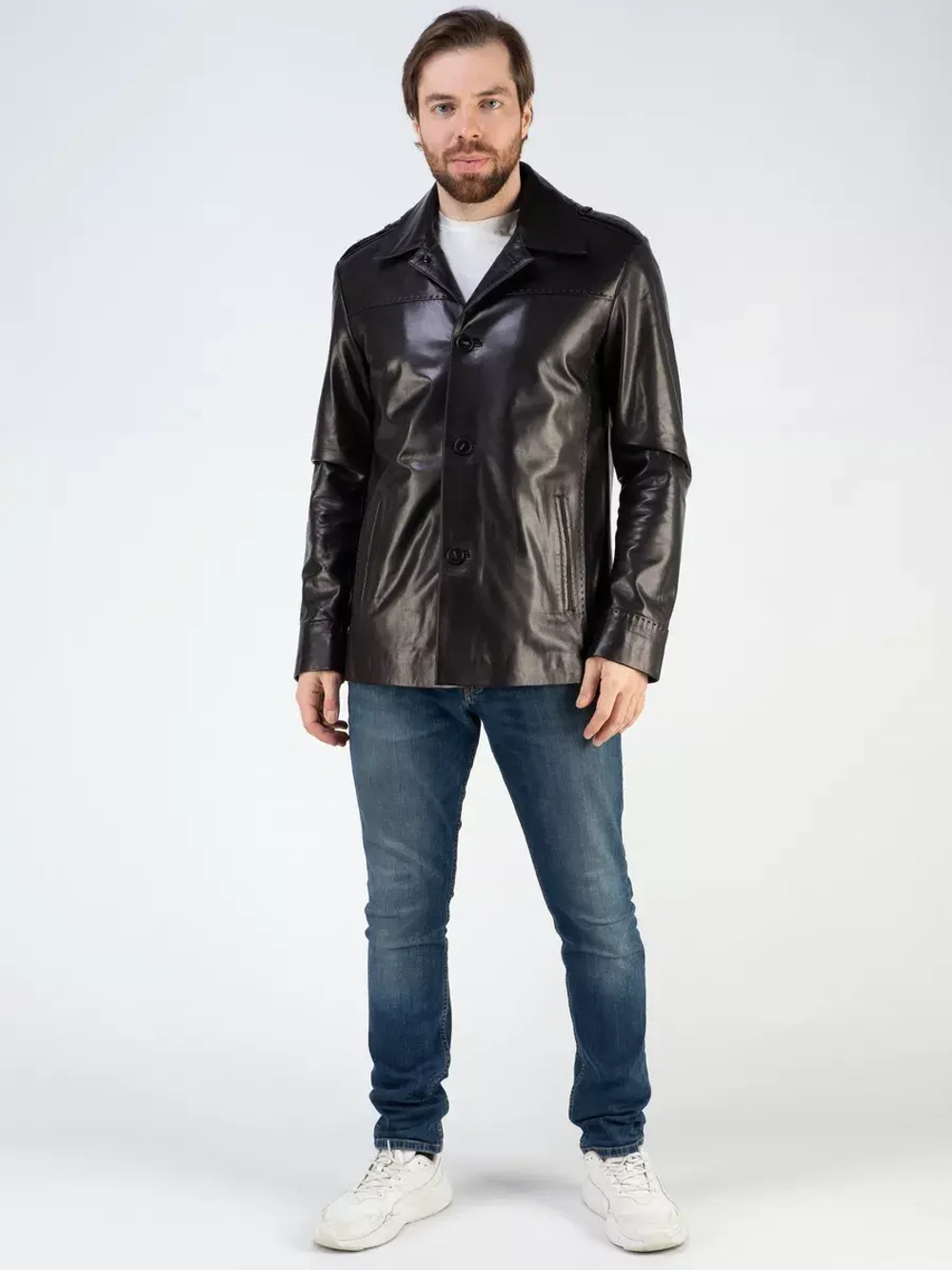 Кожаная куртка демисезонная