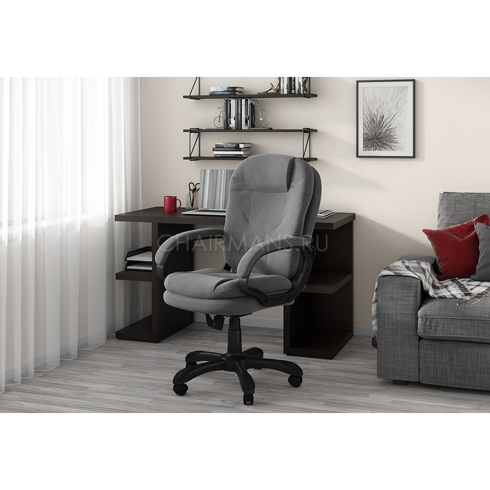 Кресло руководителя Chairman Home 668 ткань серый