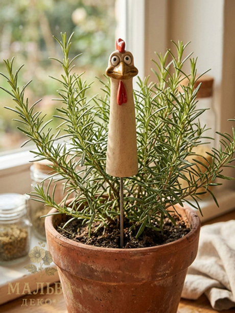 Декор на штекере "Петух" 7x4,5xH18,5 см + 40см штекер CAMPO Home & Garden