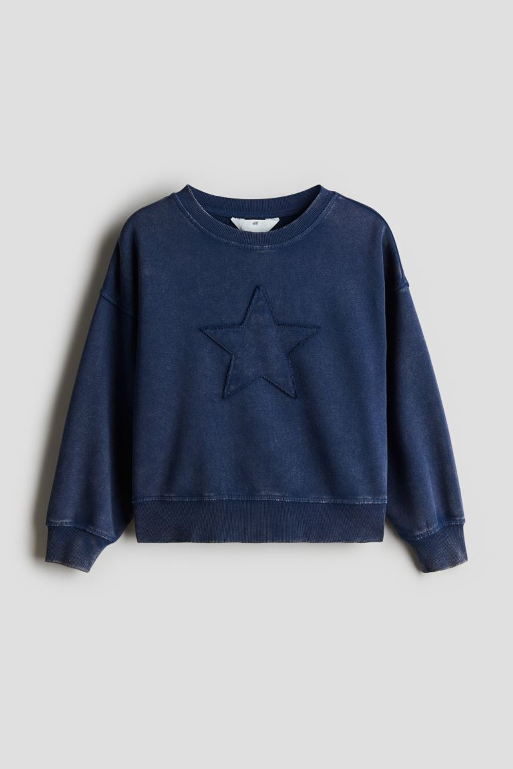 H&M Толстовка с контрастными деталями, темно-синий