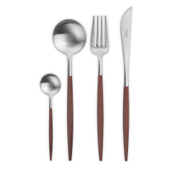 Набор столовых приборов на 6 персон 24 предмета Cutipol Goa matte brown в подарочной упаковке