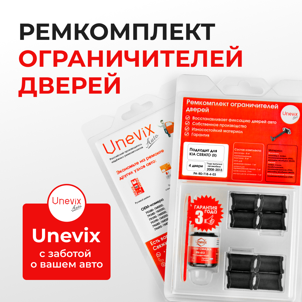 Ремкомплект ограничителей дверей KIA CERATO (II) TD (4 двери, тип 18) 2008-2013