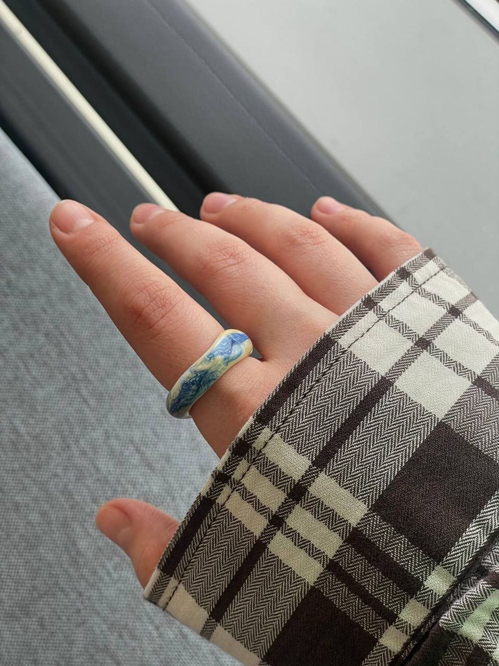 Кольцо Акварель, стекло