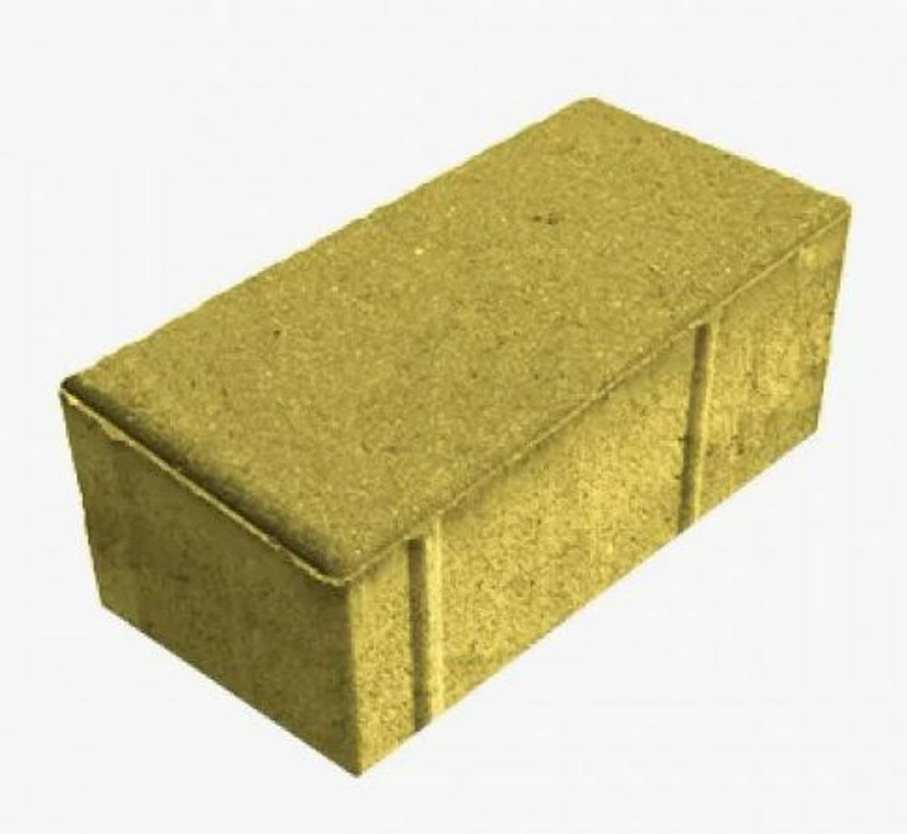 Брусчатка кирпичик 6 (желтый), вибропрессование