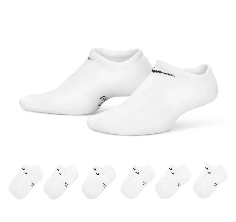 Теннисные носки Nike Everyday Cushioned No-Show 6P - white/black