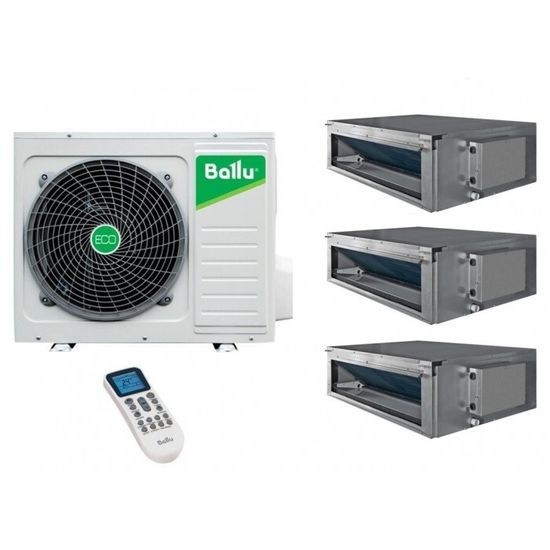 Мульти сплит система Ballu канального типа на 3 комнаты (25+50+50 кв.м) BADI-FM FREE MATCH
