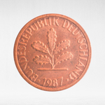 Germany, 1 Pfennig, 1987, (Munich Mint - "D"), VF