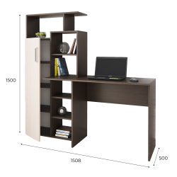 Стол компьютерный Квартет-7, венге/дуб молочный