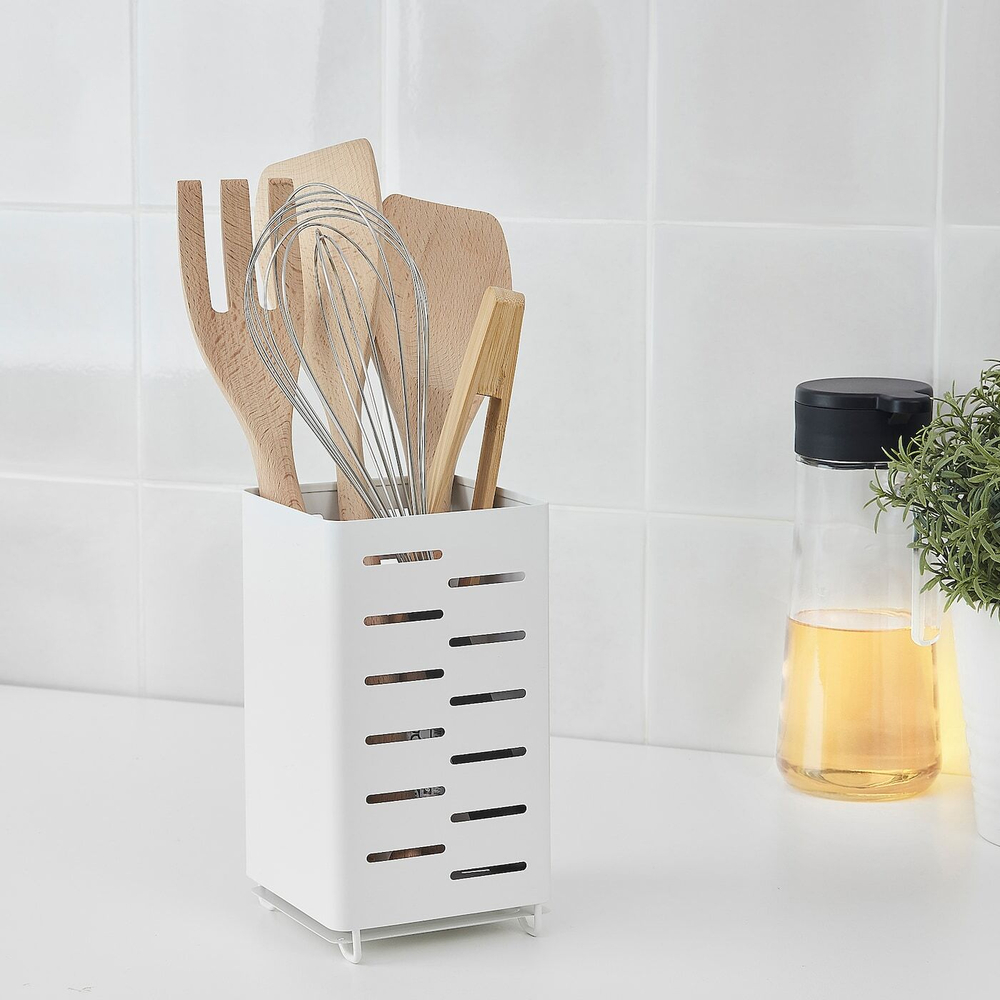 IKEA AVSTEG  (ИКЕА АВСТЕГ)  -  Держатель для кухонных принадлежностей, белый, 18 см