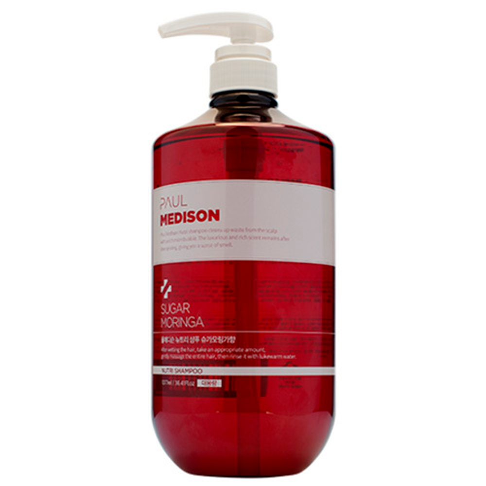 Разглаживающий шампунь с ароматом Моринги Paul Medison Nutri Shampoo Sugar Moringa 1077мл