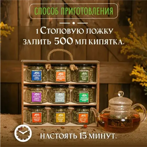 Подарочный набор из 9ти видов чая