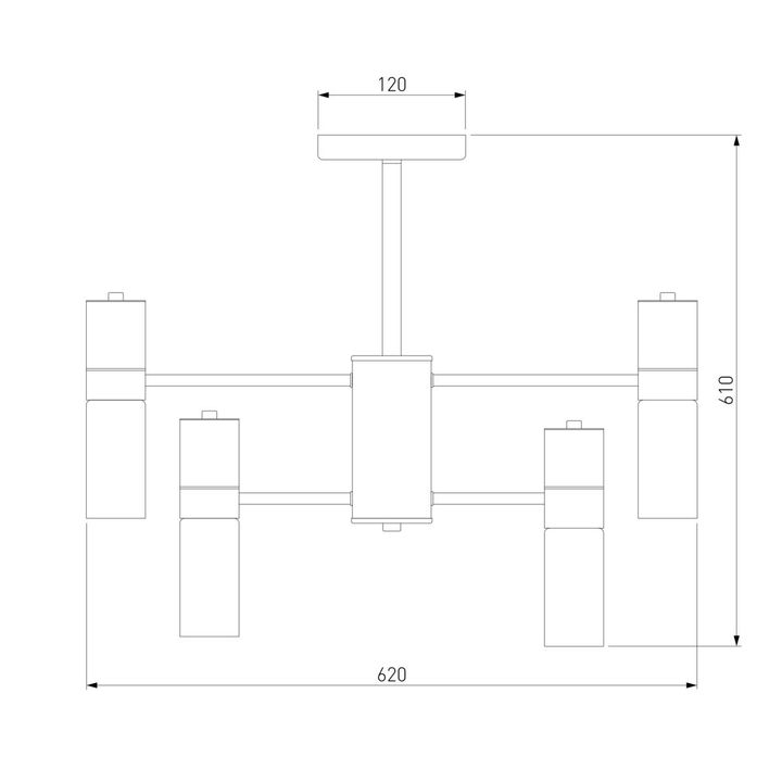 Подвесная люстра Eurosvet Tesoro 70125/6 черный