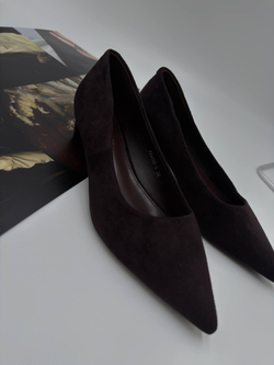 Туфли женские экокожа арт. 178-3 цвет"коричнево-бордовый"