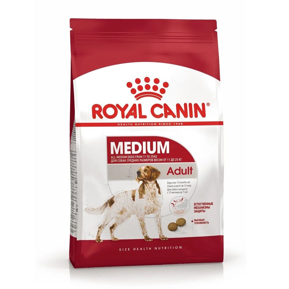Сухой корм Royal Canin Medium Adult для взрослых собак средних размеров от 12 месяцев до 7 лет Сухой корм Royal Canin Medium Adult для взрослых собак средних размеров от 12 месяцев до 7 лет