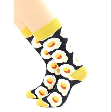 Носки с принтом "Яичница - глазунья" Hobby Line