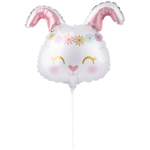 Шар Фольгированный Голова Зайки (Белый)