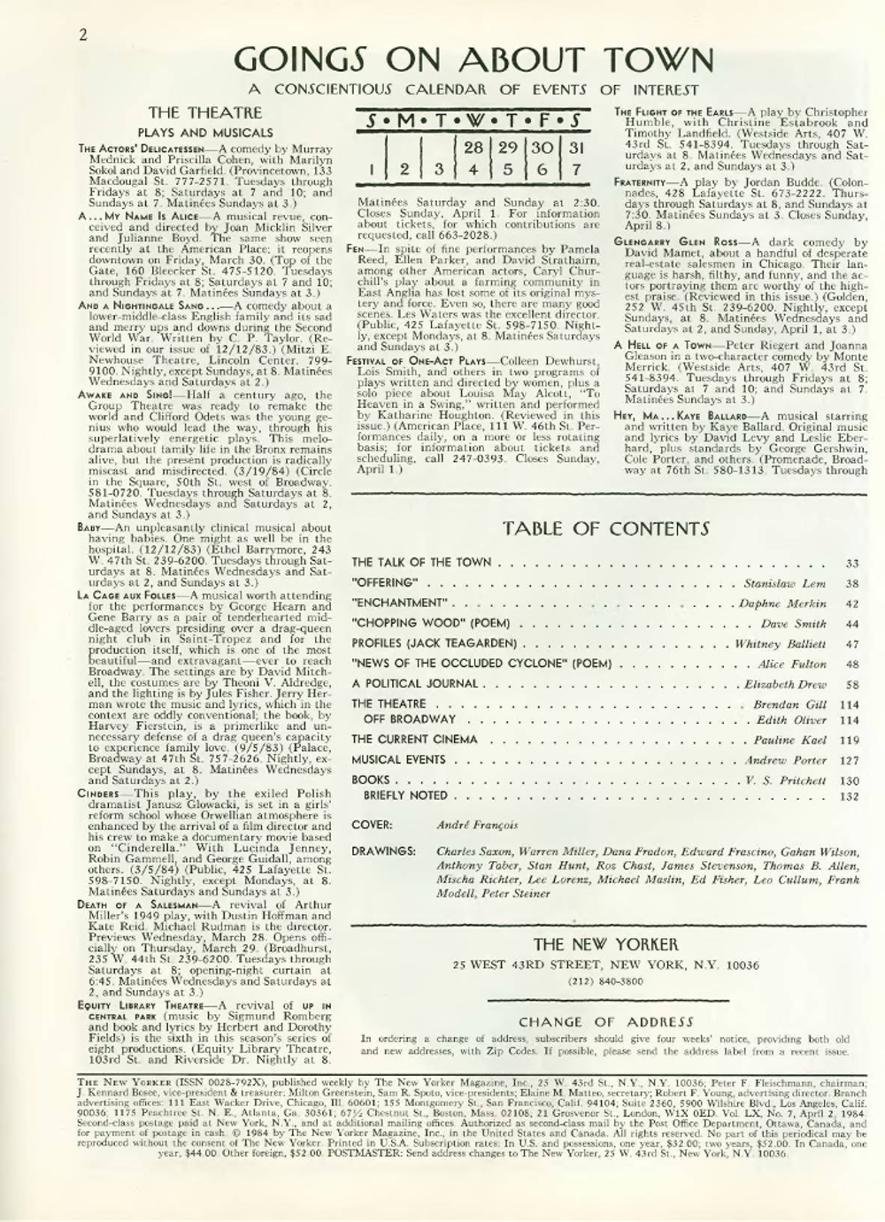 Журнал The New Yorker 02-04-1984