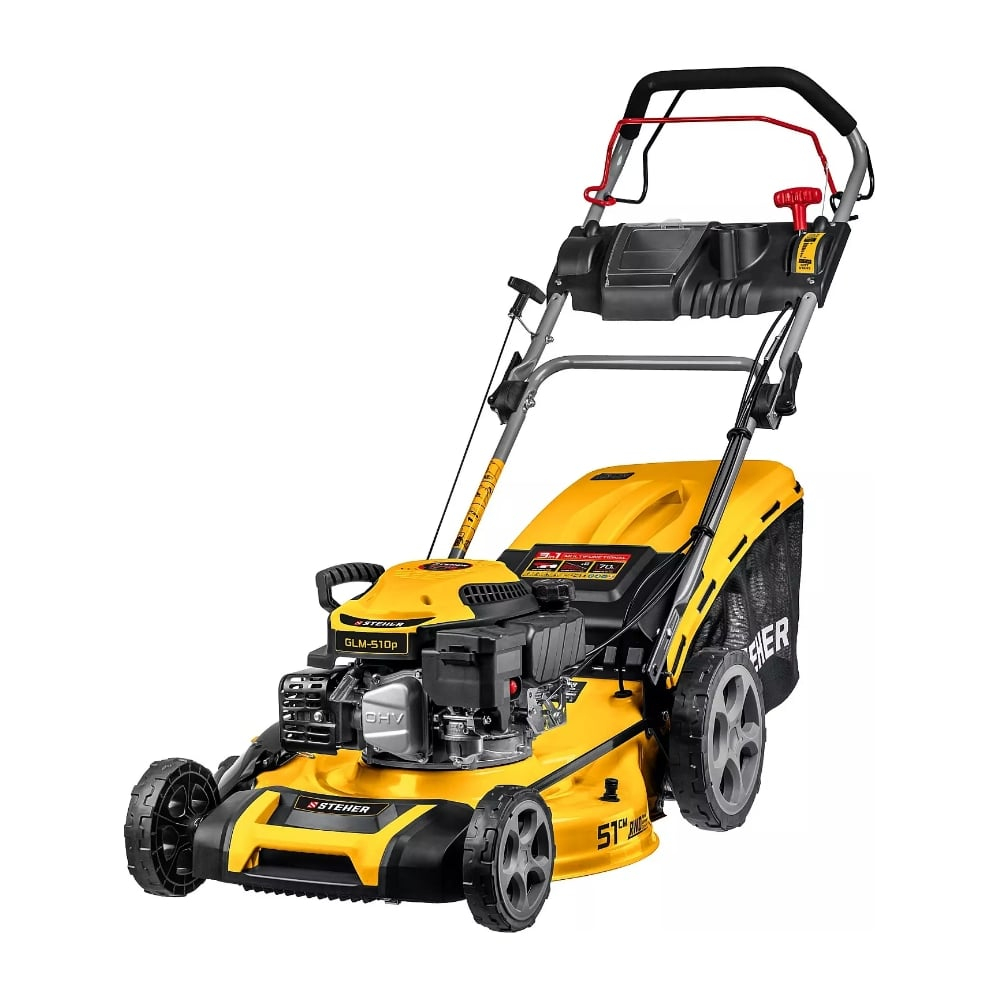 STEHER 510 мм, 6.5 л.с., бензиновая самоходная газонокосилка (GLM-510p)