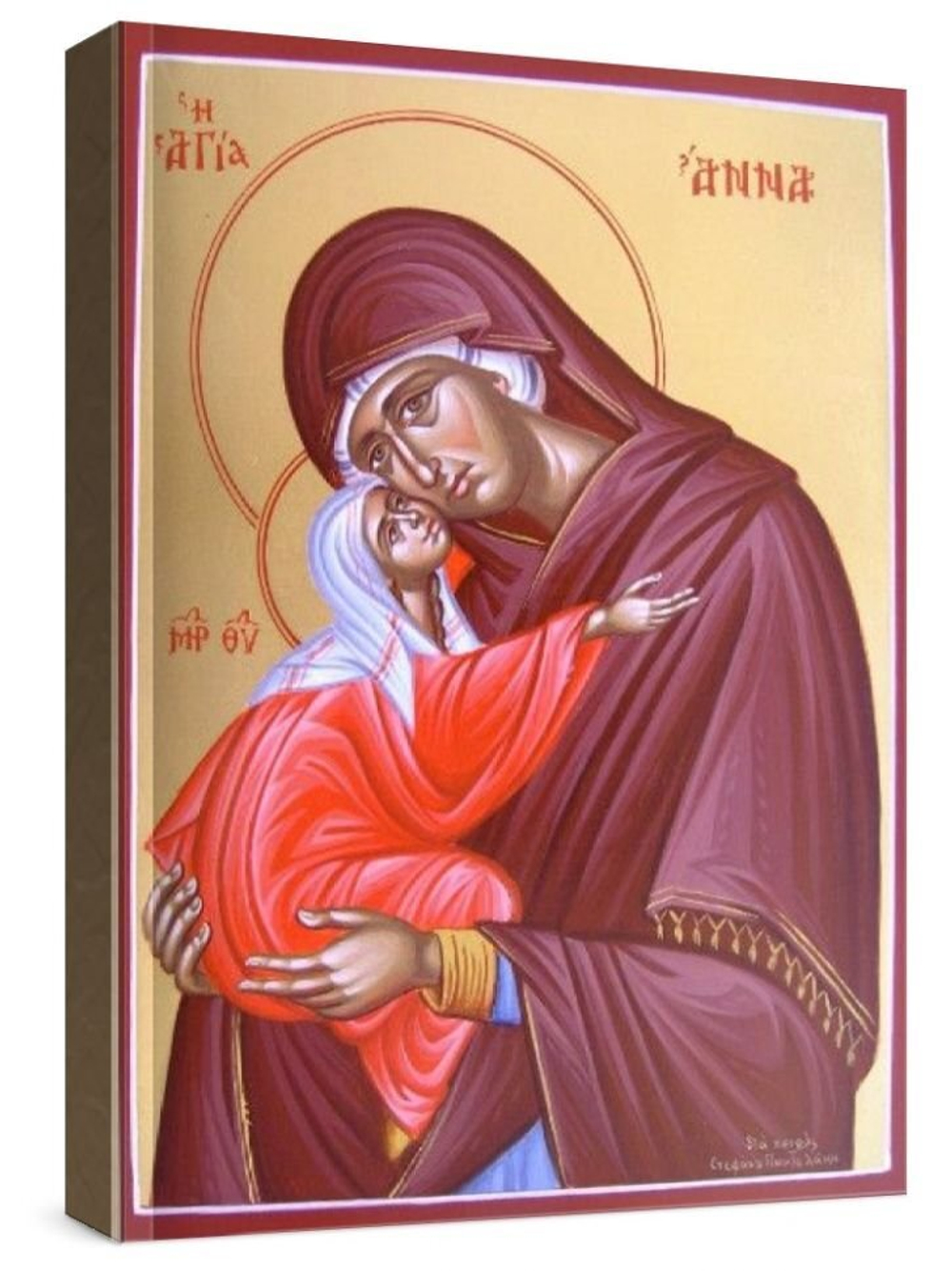 Анна праведная, мать Богородицы (рукописная икона)