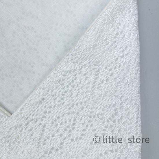 Плед-конверт с поясом "Белый ажур"