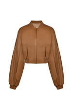 Бежевая кожаная куртка k é k é