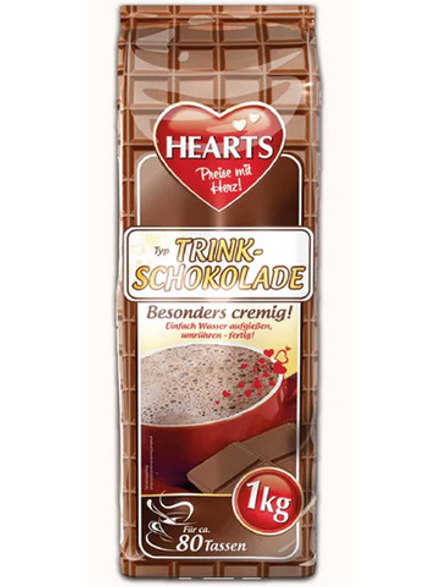 Растворимый напиток HEARTS Trinkschokolade - шоколад, 1 кг, 80 порций