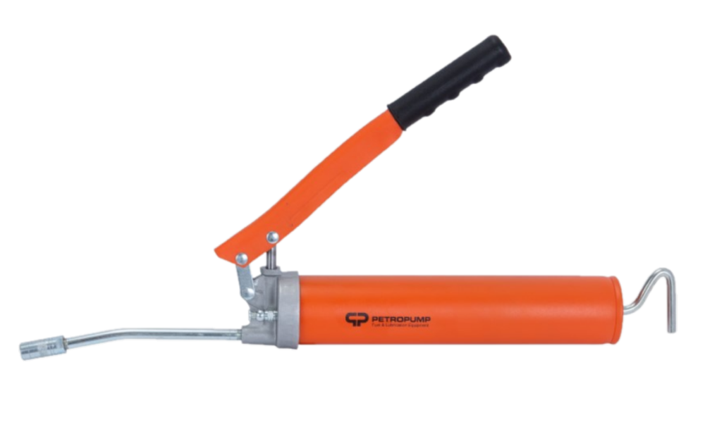 Шприц рычажный для консистентной смазки, 413атм, 500см3, 1/8" BSPT,трубка с 4-х лепестковой насадкой