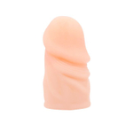 Телесная насадка-удлинитель на пенис фаллической формы - 7,5 см. (Цвет: телесный)