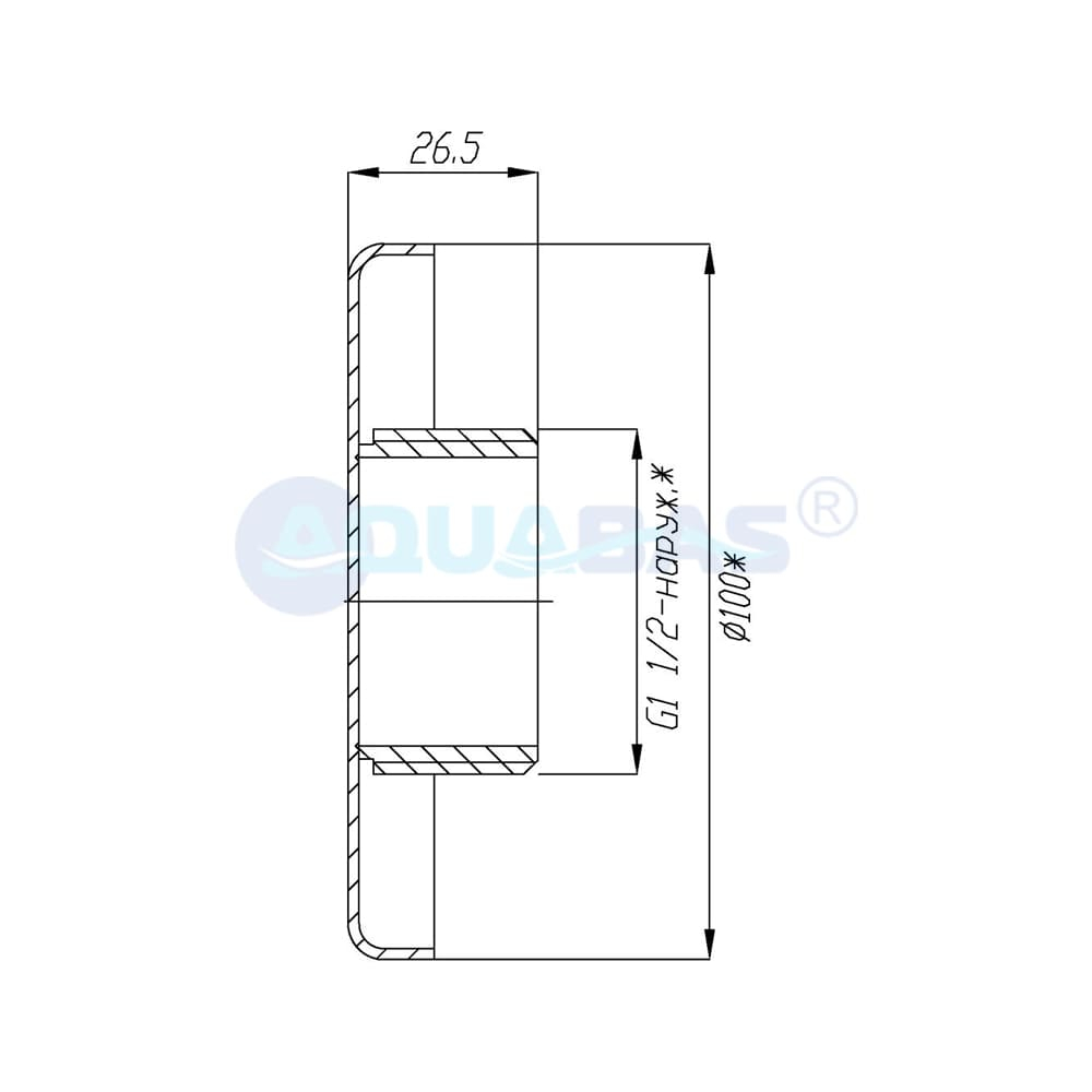 ФП.002.0/1 Заглушка к форсунке (ФП.111.5) для подключения пылесоса AISI-316