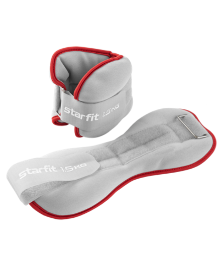 Утяжелители универсальные WT-501, 1,5 кг, красный/серый