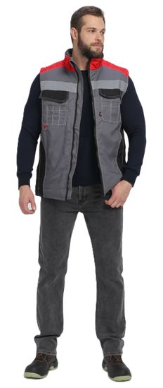 Жилет утепленный Формула, серый/черный/красный