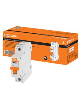 Автоматический выключатель TDM ВА47-29 1Р 25А 4,5кА х-ка С