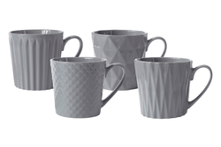 Набор кружек 4шт 380мл Maxwell & Williams Nova серый