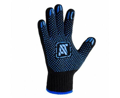 Перчатки рабочие хозяйтсвенные зимние утепленные ПВХ (5 пар) /108. Перчатки трикотажные Зима Двойные с ПВХ, черные, р.10 135гр./150