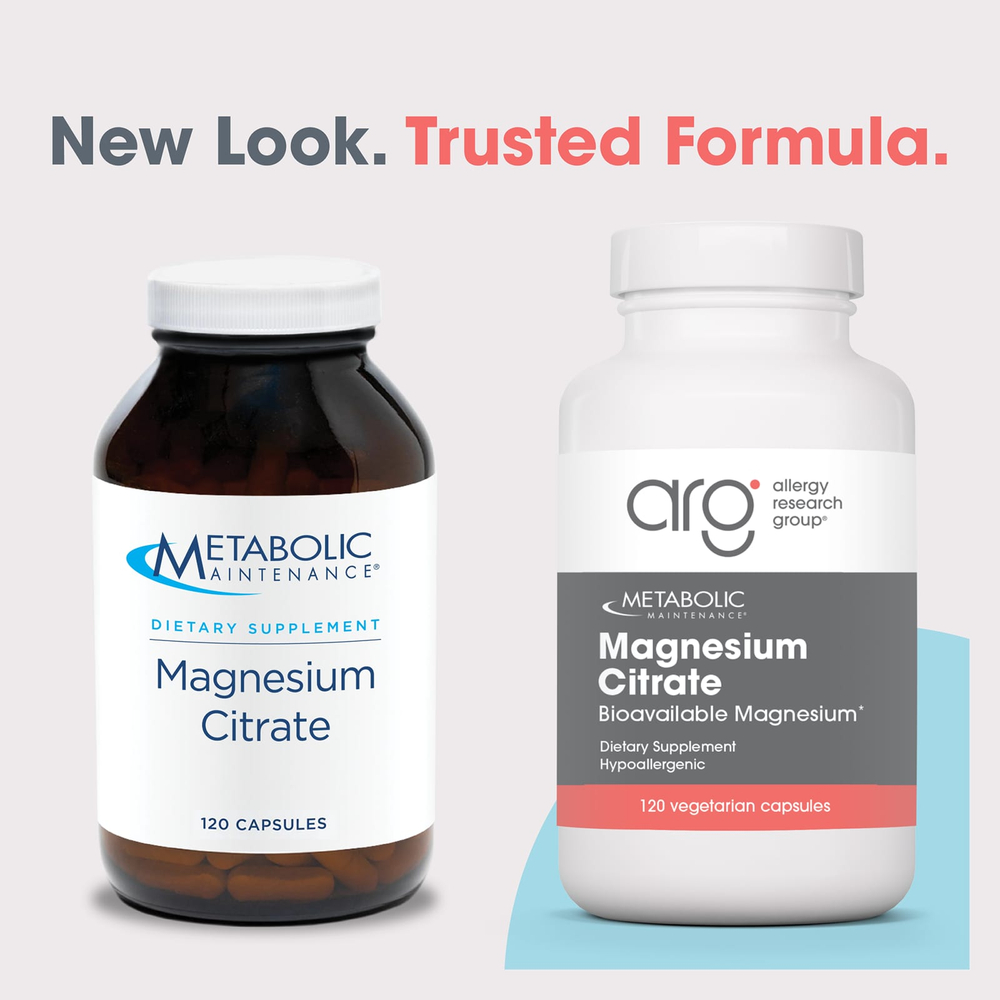 Metabolic Maintenance, цитрат магния, 120 вегетарианских капсул